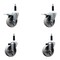 Service Caster 4'' Semi Steel Swivel 7/8'' Expanding Stem Caster Set 2 Total Lock Brakes, 4PK SCC-EXTTL20S415-SSR-2-S-2-78 - alternate 1